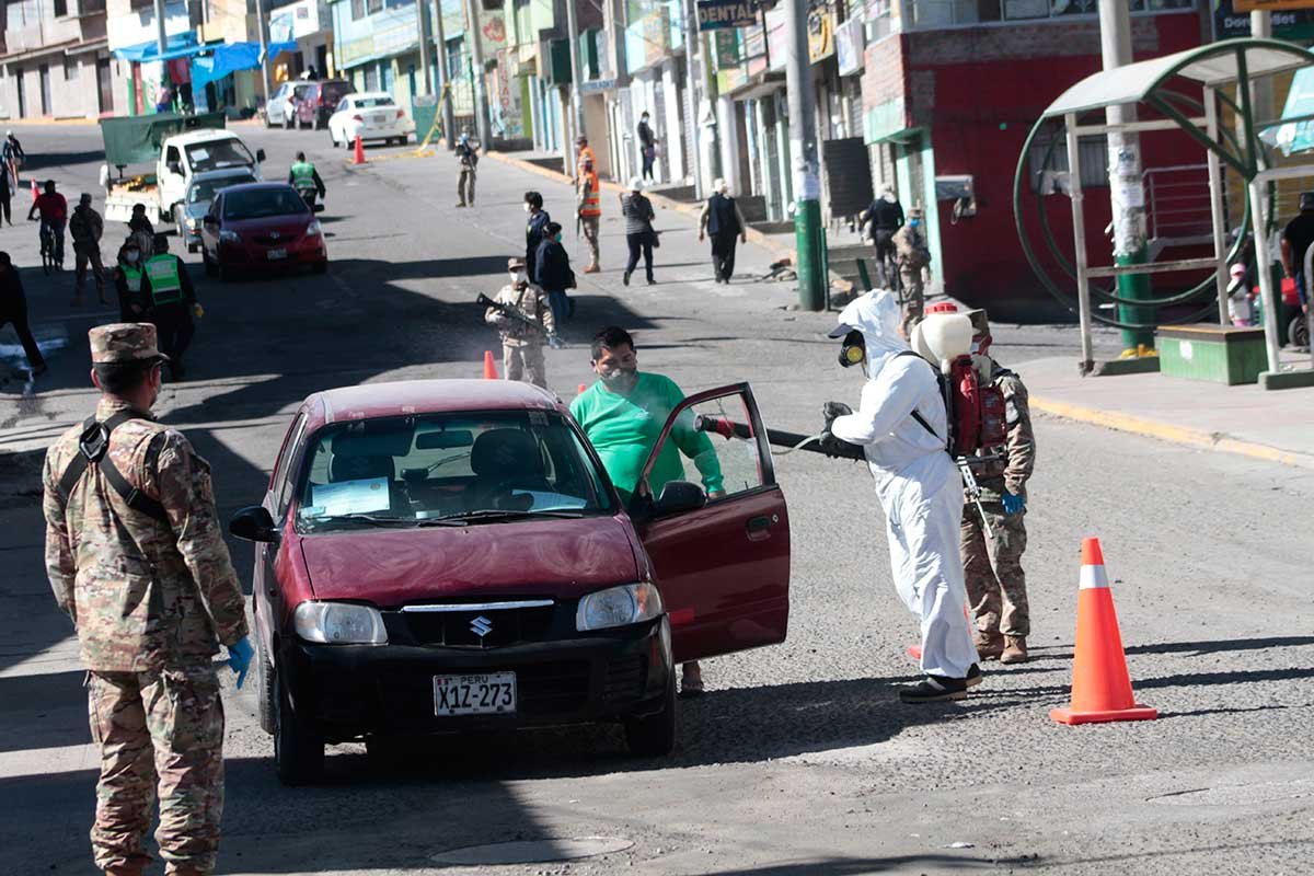 Desinfección contra la pandemia en cuestión