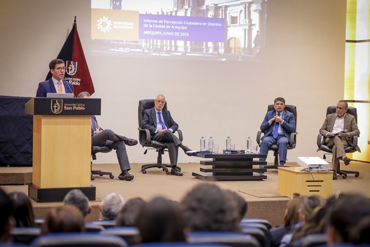 Presentan informe de percepción ciudadana de 14 distritos de Arequipa metropolitana